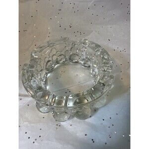 Vintage Walther Glas Bolero Series Bubble Glass Ashtray West German glass 5”